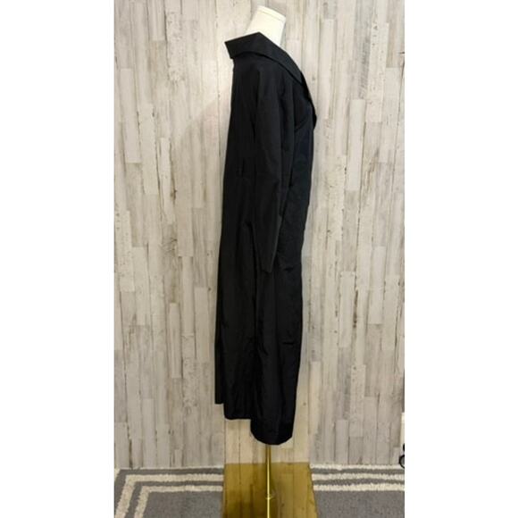 NWT Atelier & Other Stories Women's Black Trench Coat Size 6 Asymmetrical Zip - Picture 2 of 7